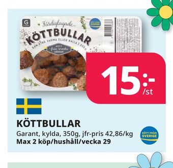 Tempo Köttbullar erbjuda