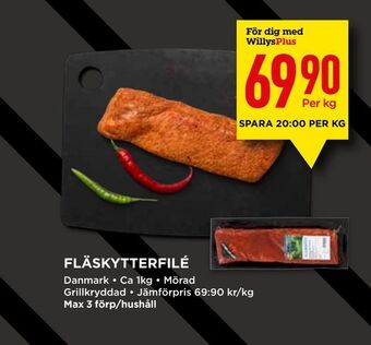 Willys Fläskytterfilé erbjuda