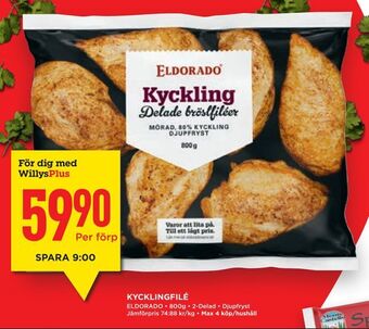 Willys Hemma Kycklingfilé erbjuda