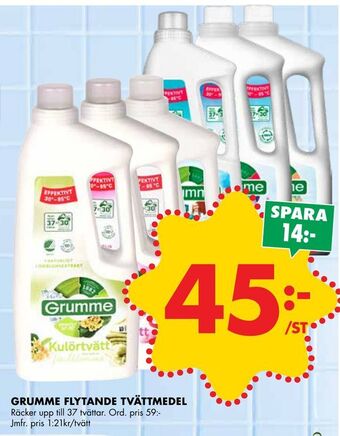 ÖoB Grumme flytande tvättmedel erbjuda