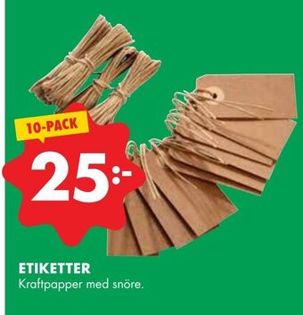 ÖoB Etiketter erbjuda