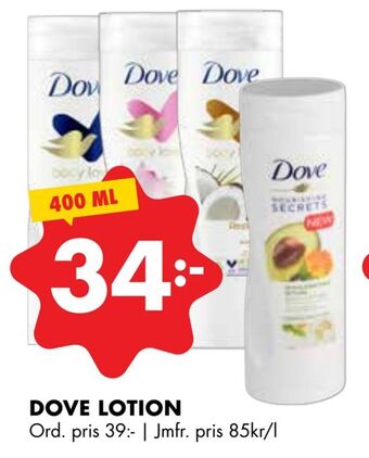 Dove lotion