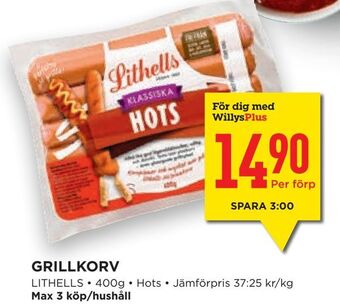 Willys Hemma Grillkorv erbjuda