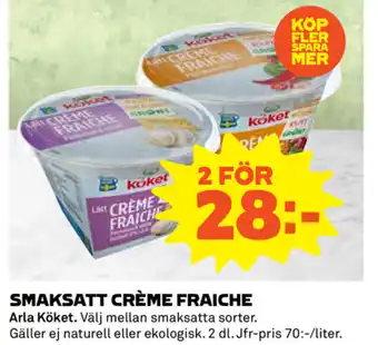 Coop Smaksatt Creme Fraiche 2st erbjuda