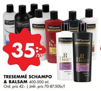 ÖoB Tresemmé schampo & balsam erbjuda