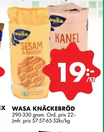 ÖoB Wasa knäckebröd erbjuda