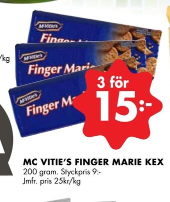 ÖoB Mc vitie's finger marie kex erbjuda