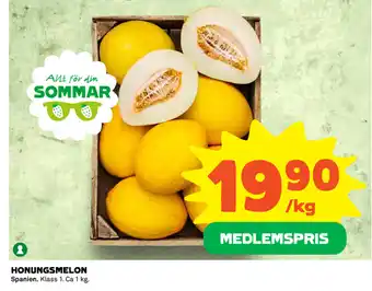 Coop Honungsmelon 1kg erbjuda