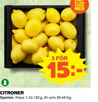 Coop Citroner 3xst erbjuda