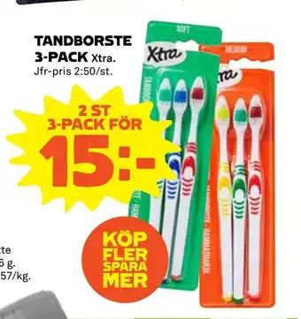 Coop Tandborste 3-pack erbjuda