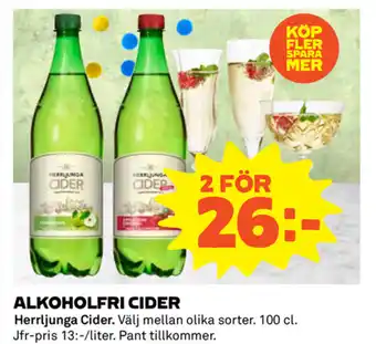 Coop Alkoholfri Cider 2x100cl erbjuda