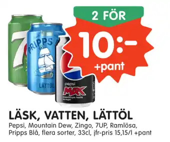 Tempo Läsk, Vatten, Lättöl erbjuda