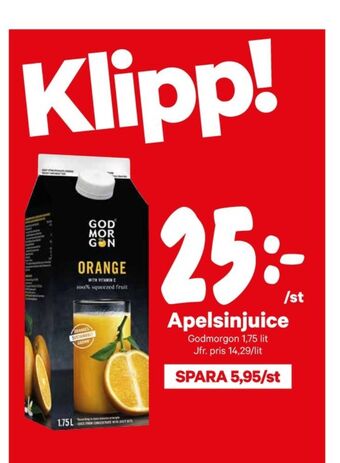 City Gross God morgon juice erbjuda