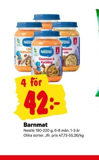 City Gross Nestlé barnmat erbjuda