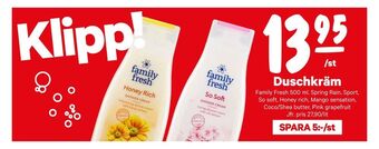 City Gross Family fresh duschtvål erbjuda