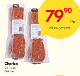 Snabbgross Chorizo erbjuda