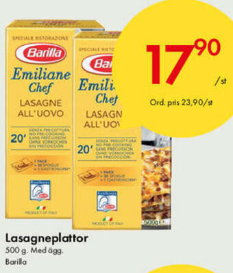 Snabbgross Barilla Lasagneplattor erbjuda