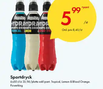 Snabbgross Powerking Sportdryck erbjuda