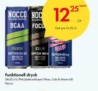 Snabbgross Nocco Funktionell Dryck erbjuda