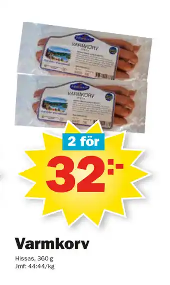 Pekås Varmkorv 360g erbjuda