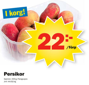 Pekås Persikor erbjuda