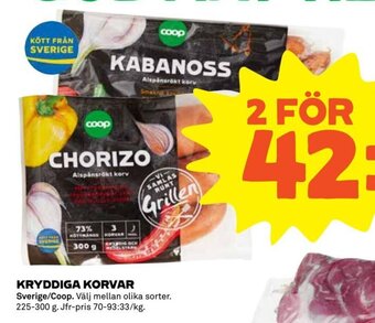 Coop Kryddiga Korvar erbjuda