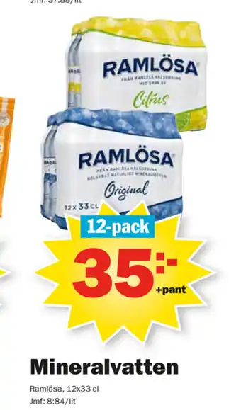 Pekås Mineralvatten 12-pack erbjuda