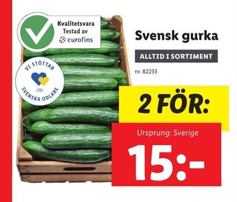 Lidl Svensk Gurka erbjuda