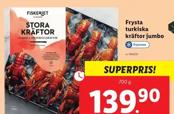 Lidl Frysta Turkiska Kräftor Jumbo erbjuda