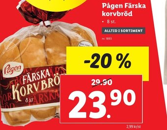 Lidl Pågen Färska Korvbröd erbjuda