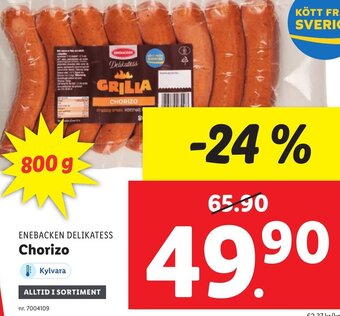 Lidl Chorizo erbjuda