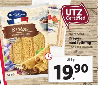 Lidl Duc De Coeur Crêpes med Fyllning erbjuda