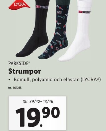 Lidl Strumpor erbjuda