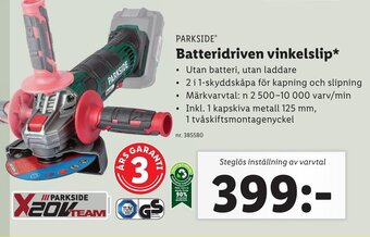Lidl Batteridriven Vinkelslip erbjuda
