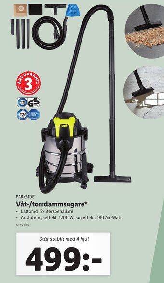 Parkside Våt-/ torrdammsugare