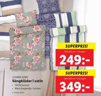 Lidl Sängkläder i satin erbjuda