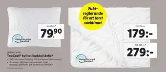 Lidl TopCool Kviltat Kudde/Täcke erbjuda