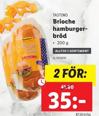 Lidl Brioche Hamburgebröd erbjuda