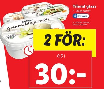 Lidl Triumf glass erbjuda
