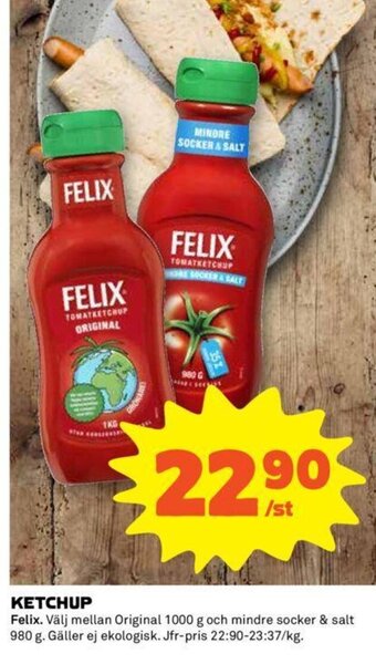 Coop Felix Ketchup erbjuda