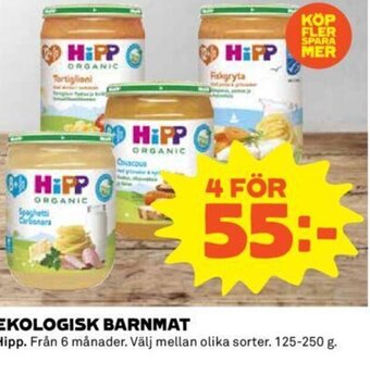 Coop Ekologisk Barnmat erbjuda