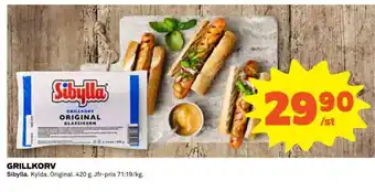 Coop Sibylla Grillkorv erbjuda