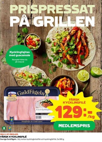 Coop Färsk Kycklingfilè erbjuda