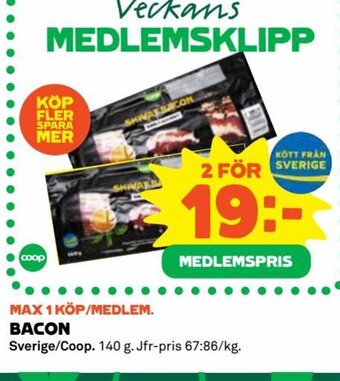 Coop Bacon erbjuda