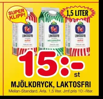 Mjölkdryck, laktosfri