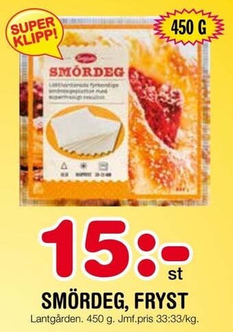 Nya Pulsen Smördeg, fryst erbjuda