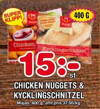 Nya Pulsen Chicken nuggets & kycklingschnitzel erbjuda
