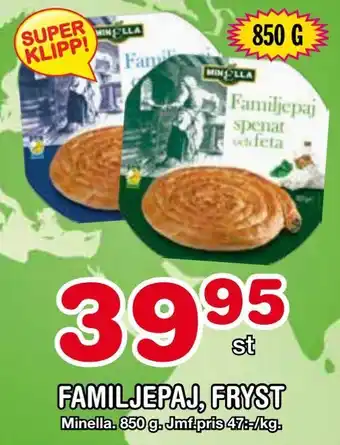 Nya Pulsen Familjepaj, fryst erbjuda