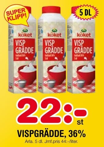 Nya Pulsen Vispgrädde, 36% erbjuda