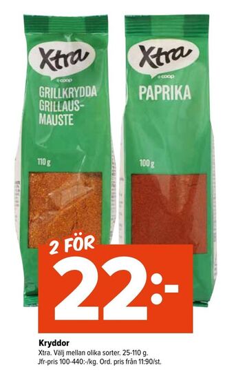 Coop Extra Kryddor erbjuda